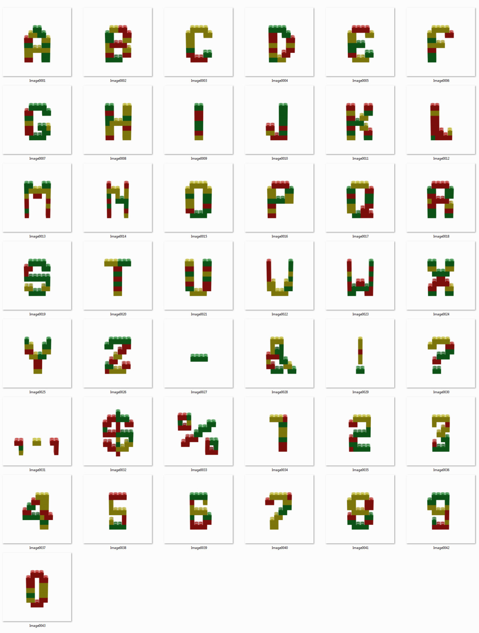 Toy Bricks 3D Lettering Toy Bricks 3D Lettering
