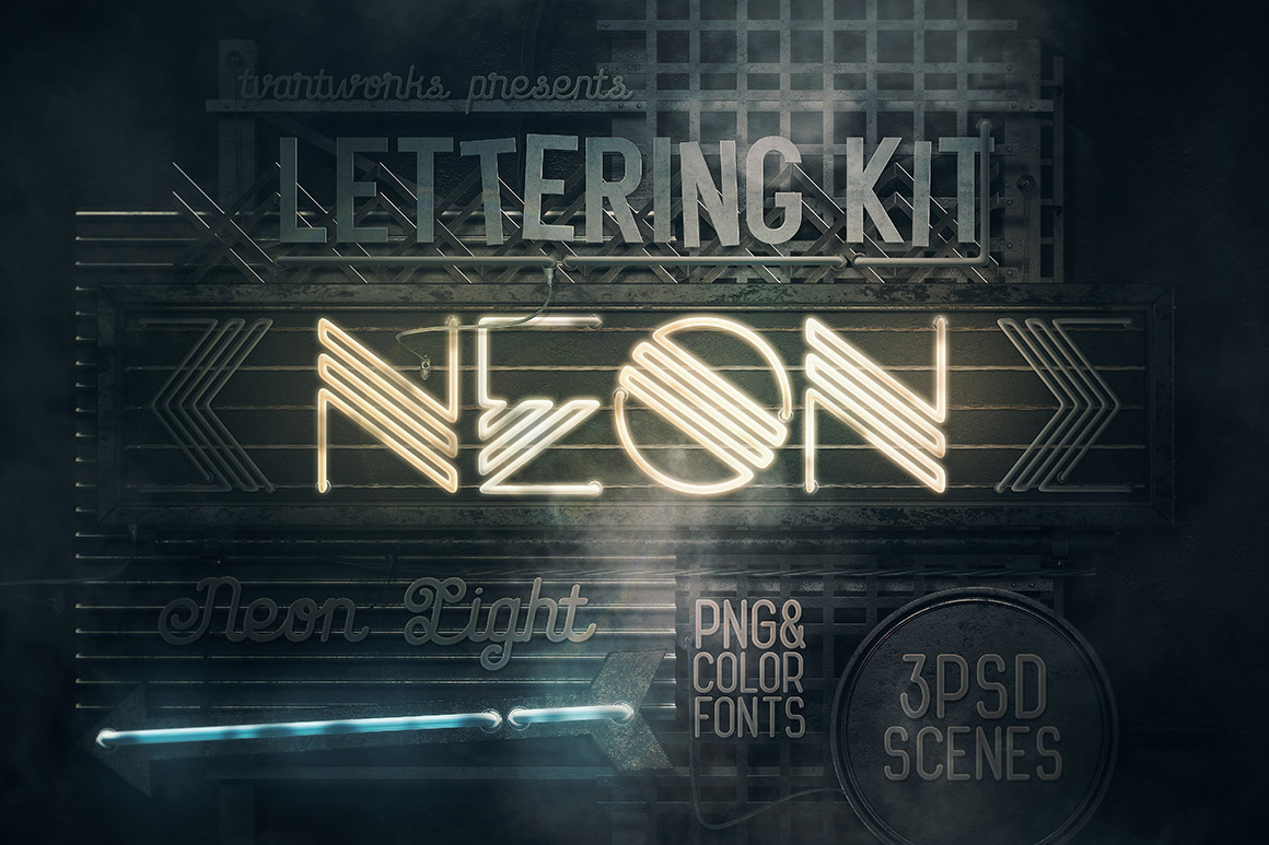 Neon Light Lettering Kit