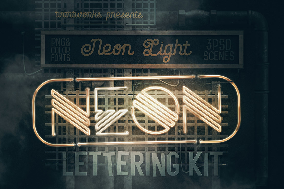 Neon Light Lettering Kit