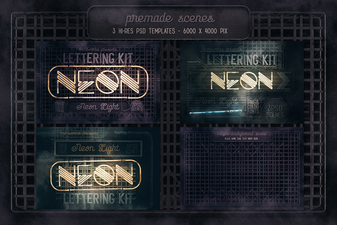 Neon Light Lettering Kit