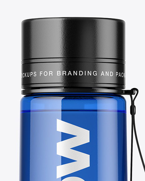 Blue Sport Bottle Mockup