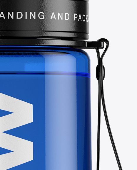 Blue Sport Bottle Mockup