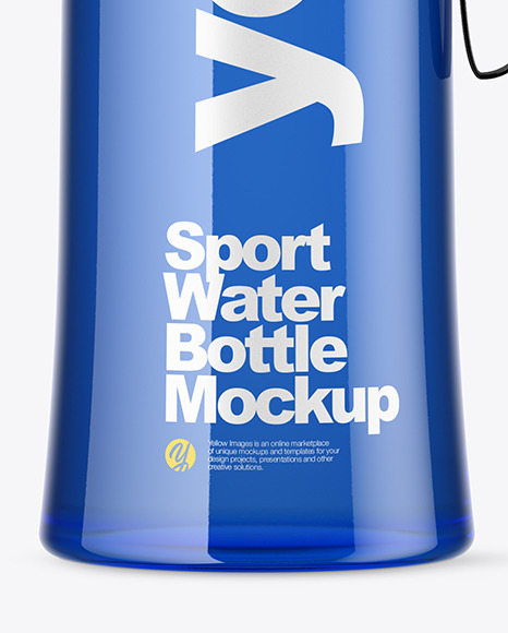 Blue Sport Bottle Mockup