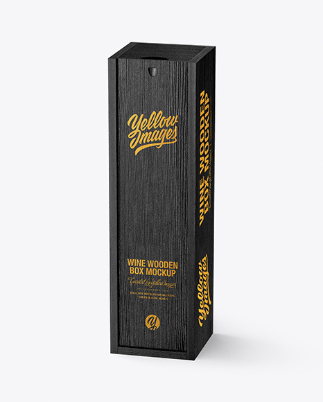 Wooden Wine Box Mockup