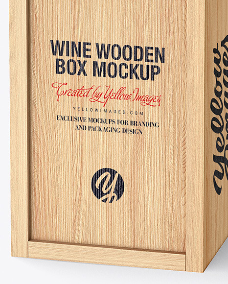 Wooden Wine Box Mockup