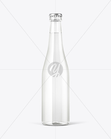 Clear Glass Tonic Bottle Mockup