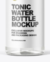 Clear Glass Tonic Bottle Mockup