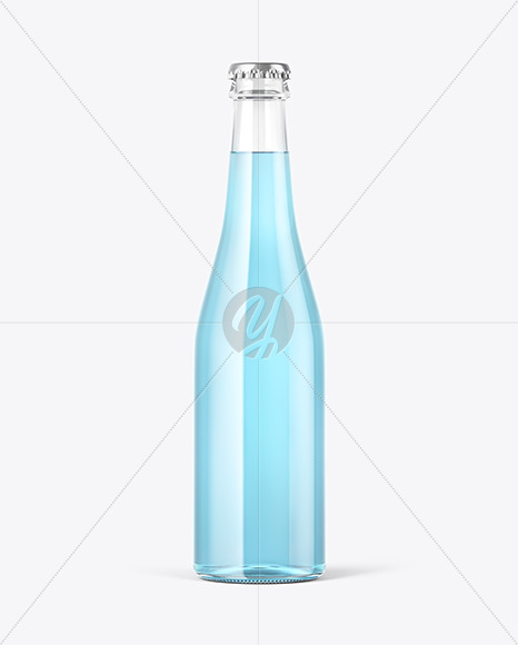 Clear Glass Tonic Bottle Mockup