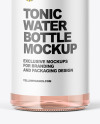 Clear Glass Tonic Bottle Mockup