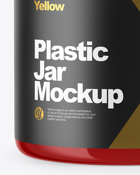 Glossy Plastic Jar Mockup