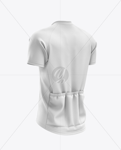 Men’s Cross Country Jersey mockup (Back Half Side View)