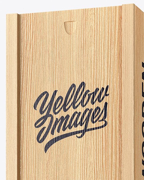 Wooden Wine Box Mockup