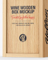 Wooden Wine Box Mockup