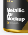 Metallized Plastic Jar Mockup