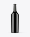 Black Glass Bottle Mockup