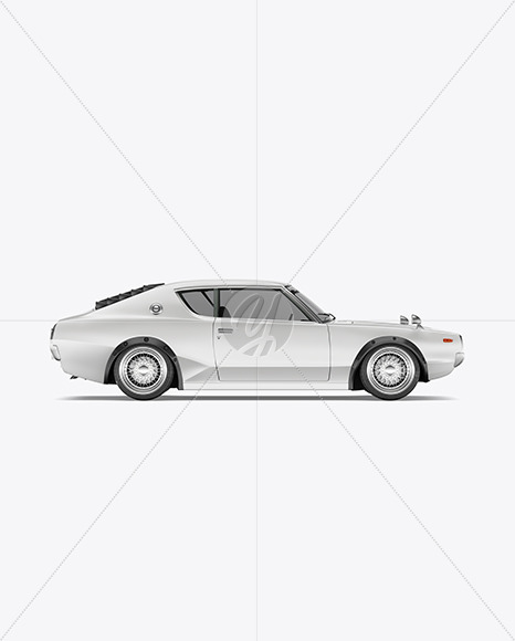 Retro Sport Car Mockup - Side View