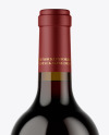 Amber Glass Red Wine Bottle Mockup