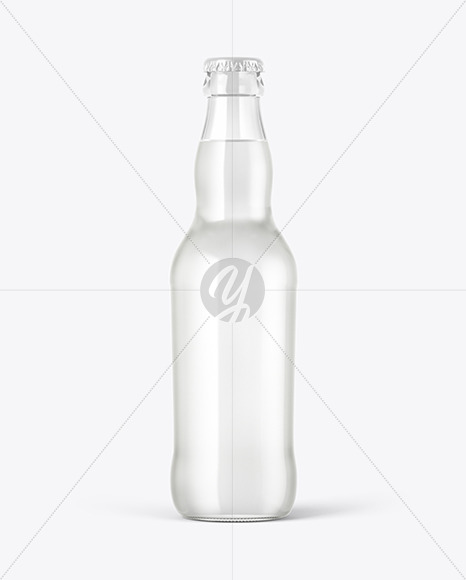 Clear Glass Tonic Bottle Mockup