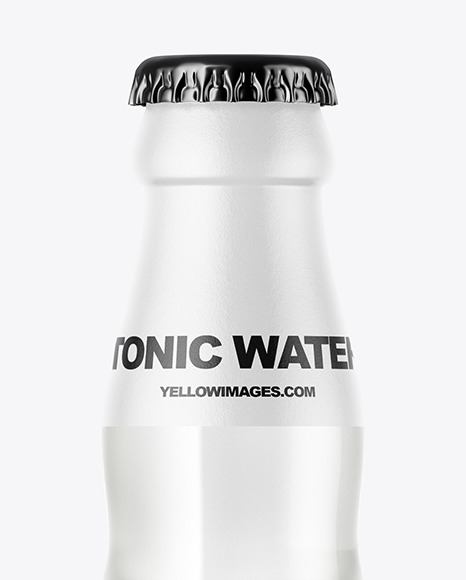 Clear Glass Tonic Bottle Mockup