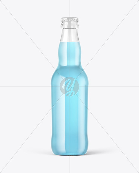 Clear Glass Tonic Bottle Mockup