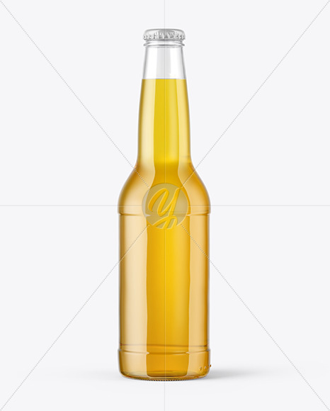 Lager Beer Bottle With Condensation Mockup