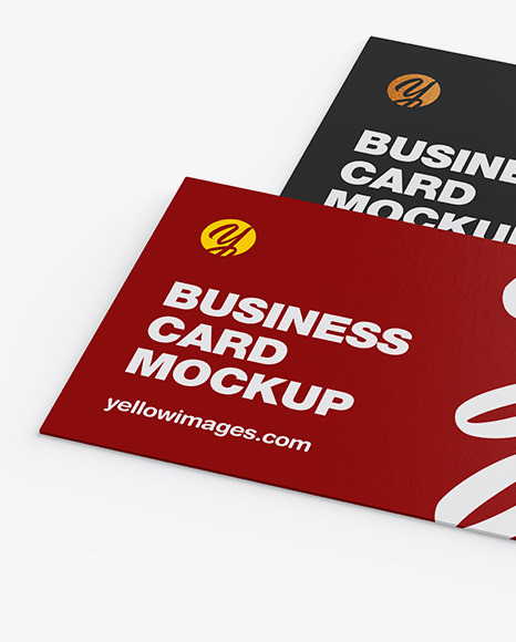 Paper Business Cards Mockup