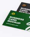 Textured Business Cards Mockup