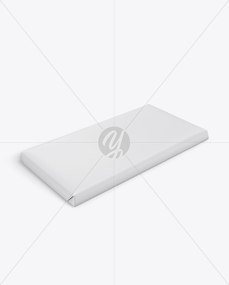 Matte Chocolate Bar Mockup - Halfside View (High Angle Shot)