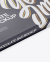 Matte Chocolate Bar Mockup - Halfside View (High Angle Shot)