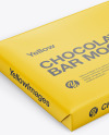 Matte Chocolate Bar Mockup - Halfside View (High Angle Shot)