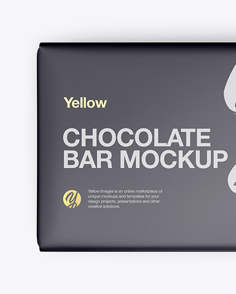 Matte Chocolate Bar Mockup - Top View