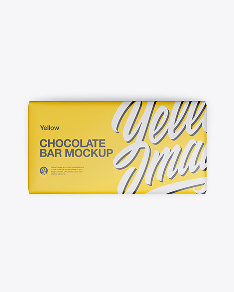 Matte Chocolate Bar Mockup - Top View