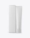 Matte Cosmetic Tube & Paper Box Mockup