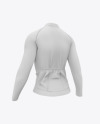 Women`s Cycling Jersey Mockup - Back Half Side View