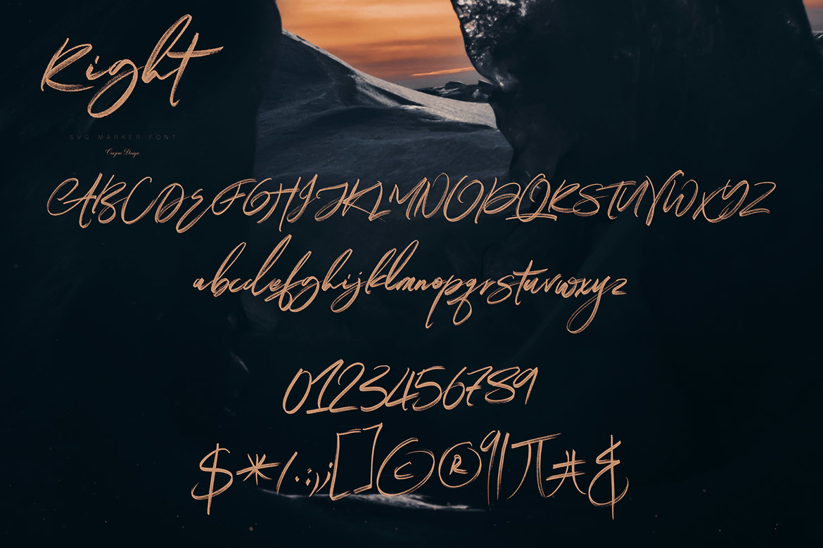 Right Brush & SVG Font Right Brush & SVG Font