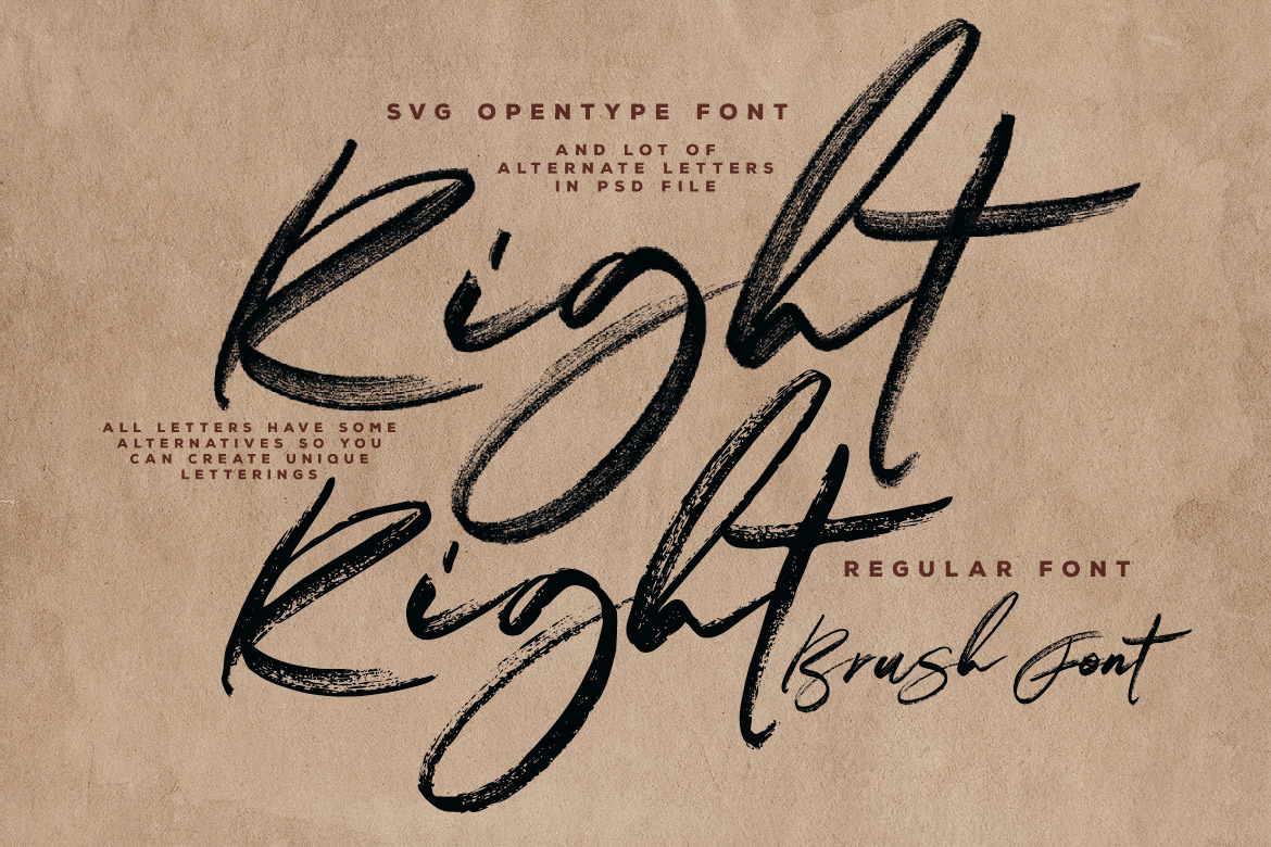 Right Brush & SVG Font Right Brush & SVG Font