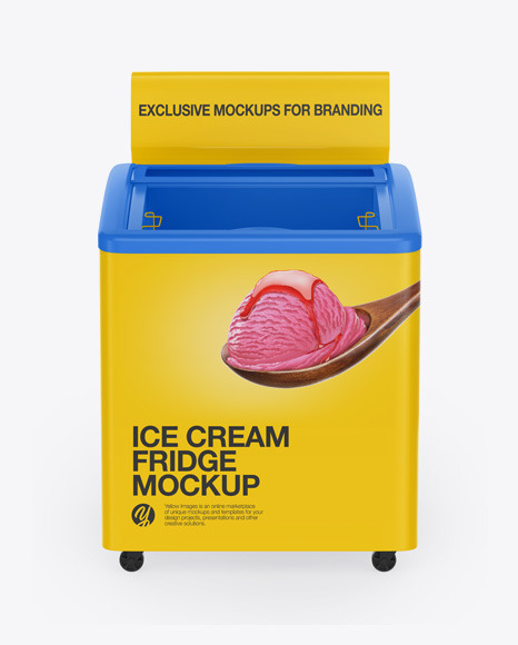 Ice Cream Fridge Mockup