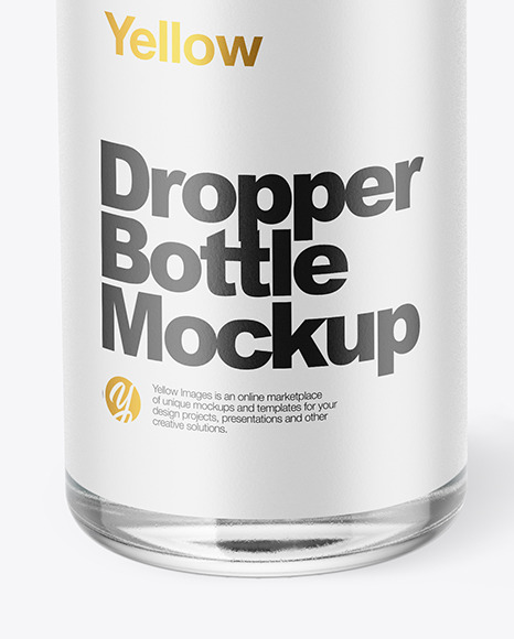 Dark Liquid Dropper Bottle with Box Mockup