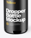 Amber Glass Dropper Bottle with Box Mockup