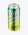 Metallic Drink Can W/ Condensation Mockup