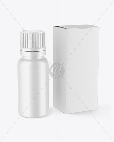 Matte Dropper Bottle with Box Mockup