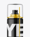 Spray Can with Straw Mockup