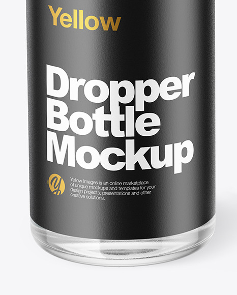 Glass Dropper Oil Bottle with Box Mockup