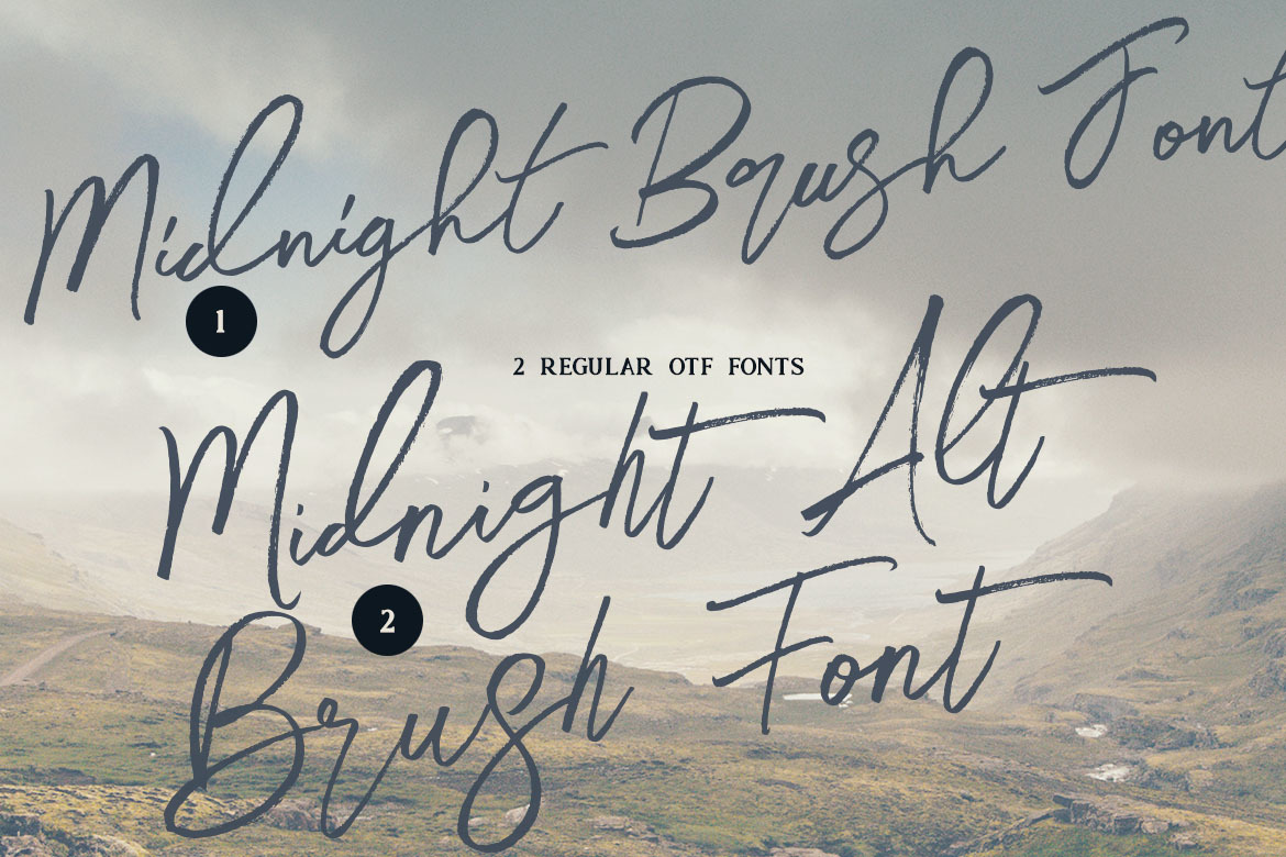 Midnight Brush & SVG Font Midnight Brush & SVG Font