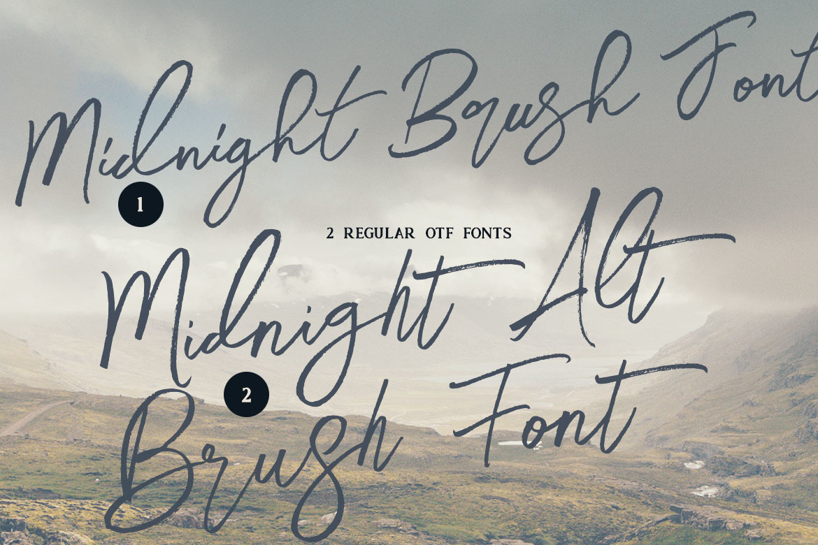 Midnight Brush &amp; SVG Font