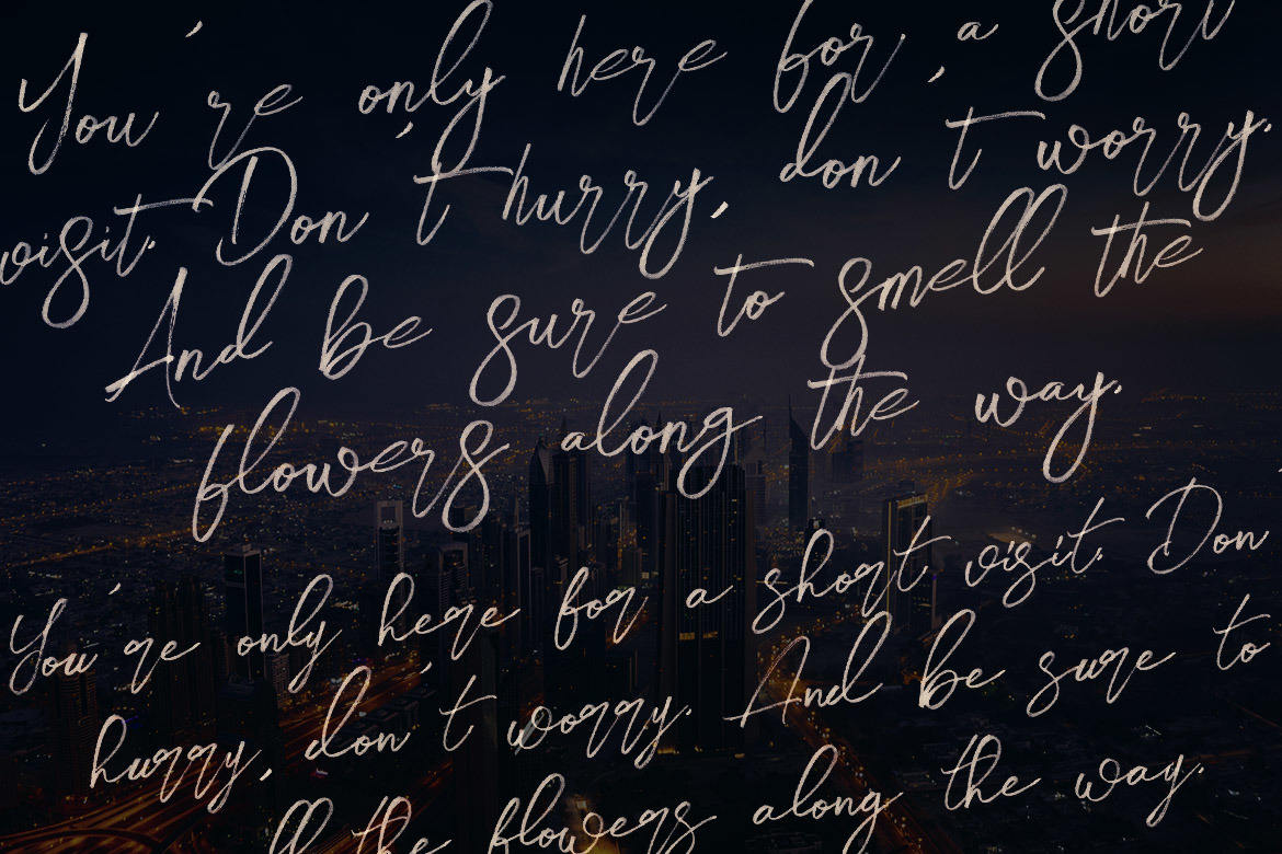 Midnight Brush & SVG Font Midnight Brush & SVG Font