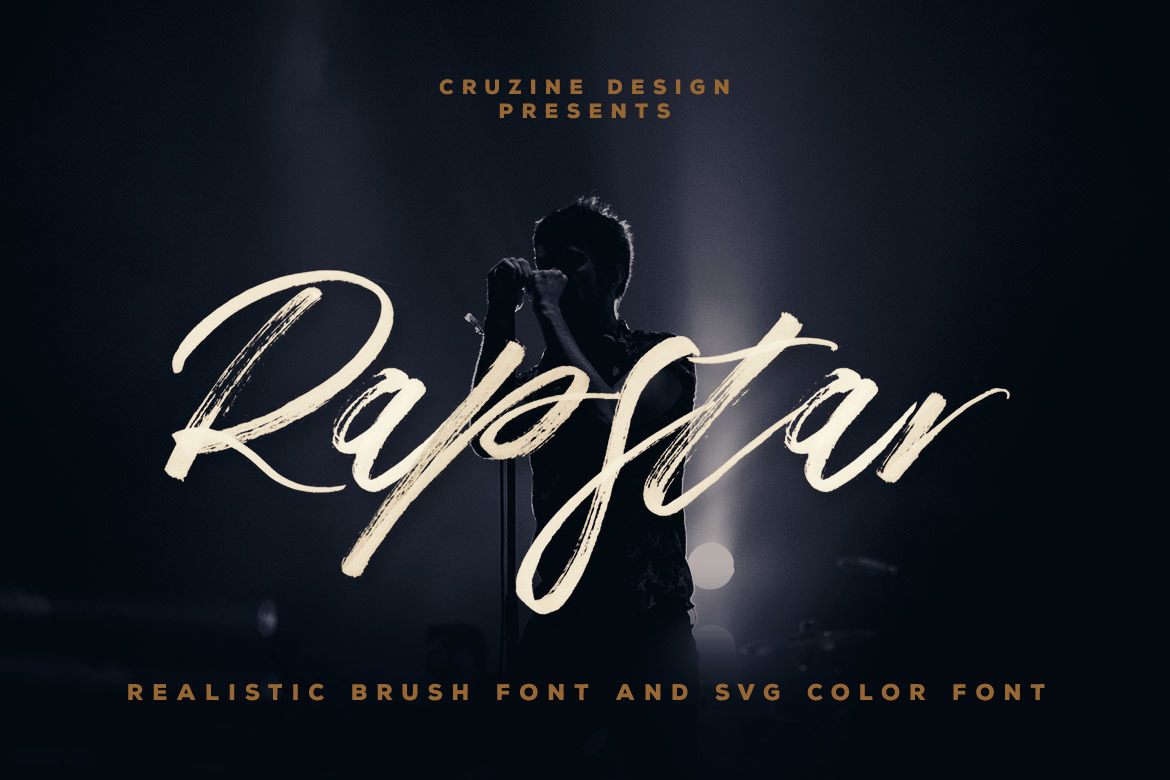 Rapstar Brush & SVG Font Rapstar Brush & SVG Font