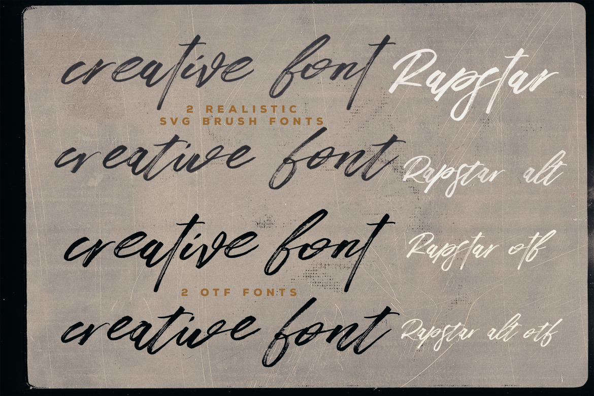 Rapstar Brush & SVG Font Rapstar Brush & SVG Font