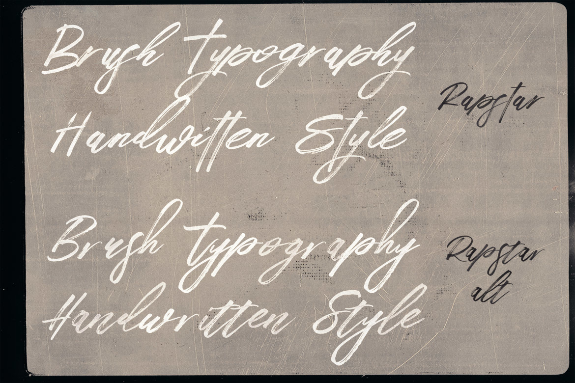 Rapstar Brush & SVG Font Rapstar Brush & SVG Font