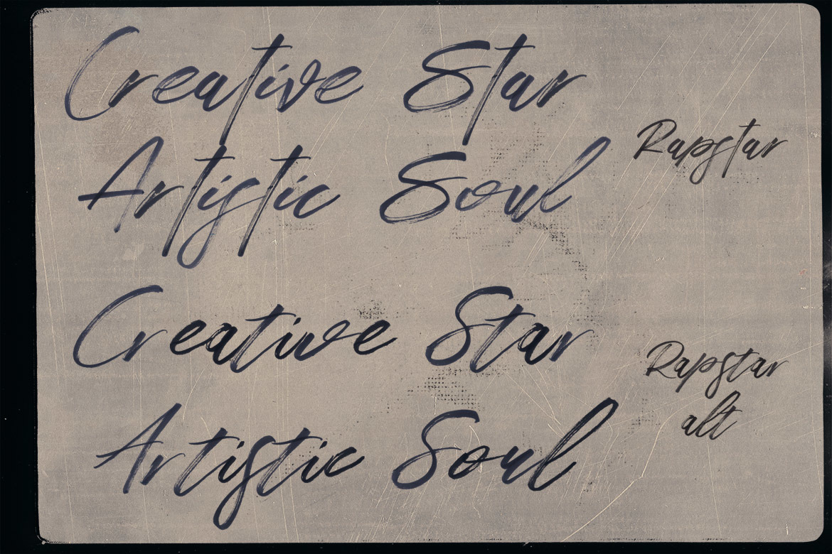 Rapstar Brush & SVG Font Rapstar Brush & SVG Font